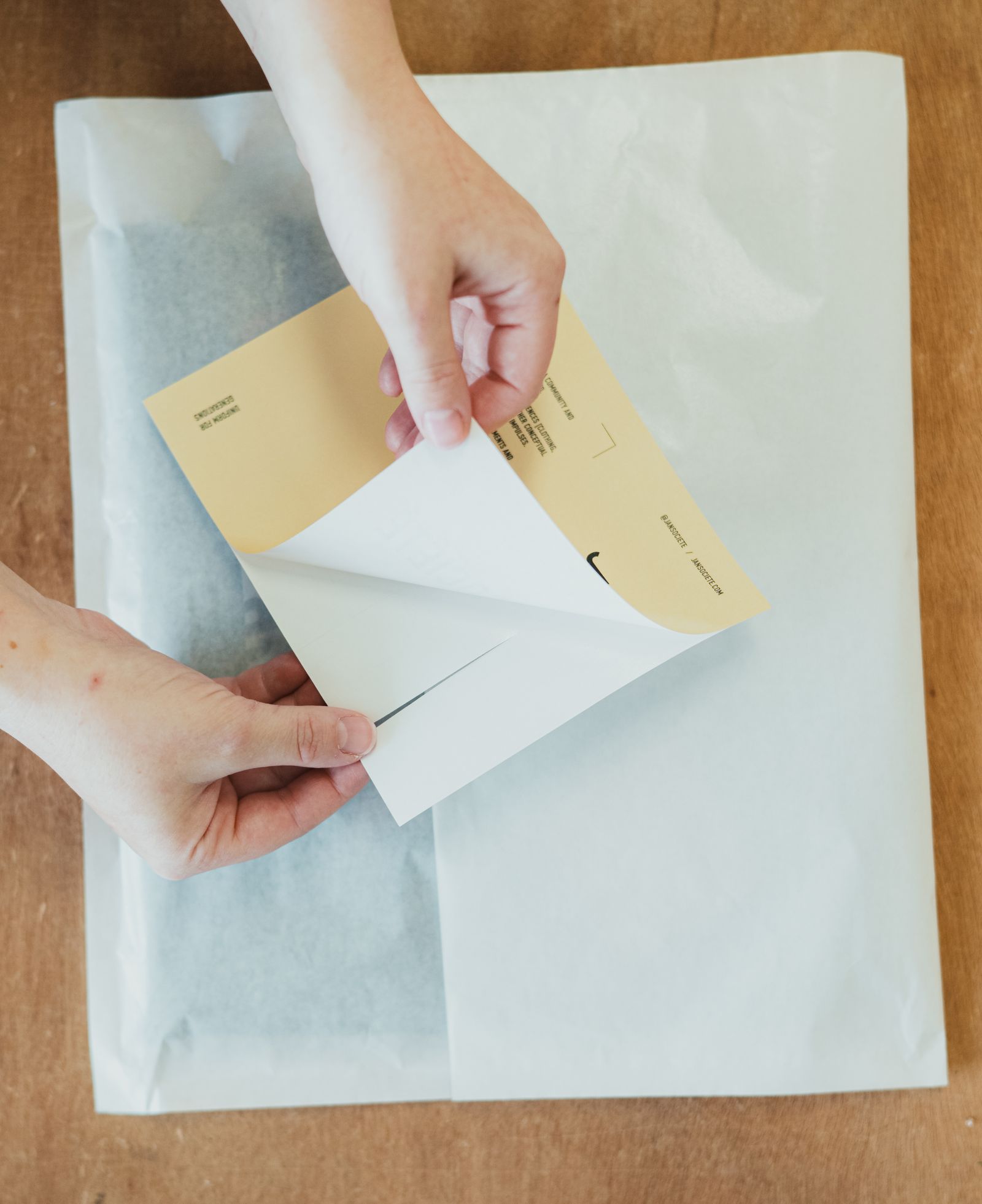 Adding a brand card to a parcel